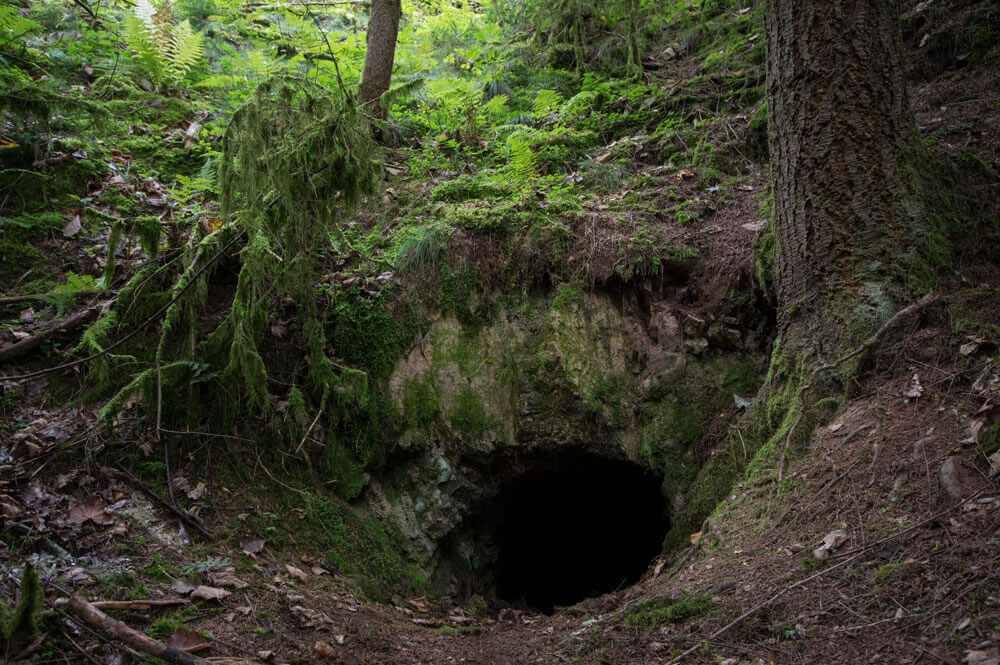 Kleines historisches Mundloch im Schwarzwald