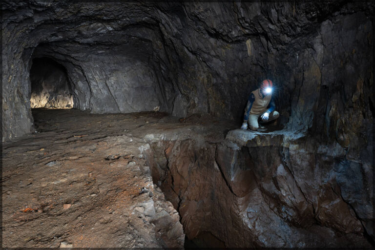Dachschiefergrube Unser Fritz - Abbau 2 - Obere Sohle